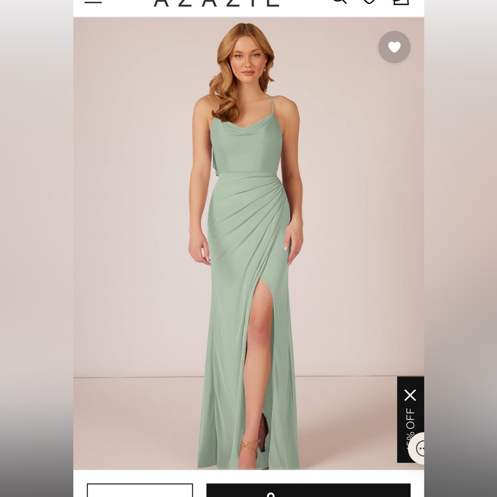 AZAZIE Dorita Dusty Sage Bridesmaid Dress